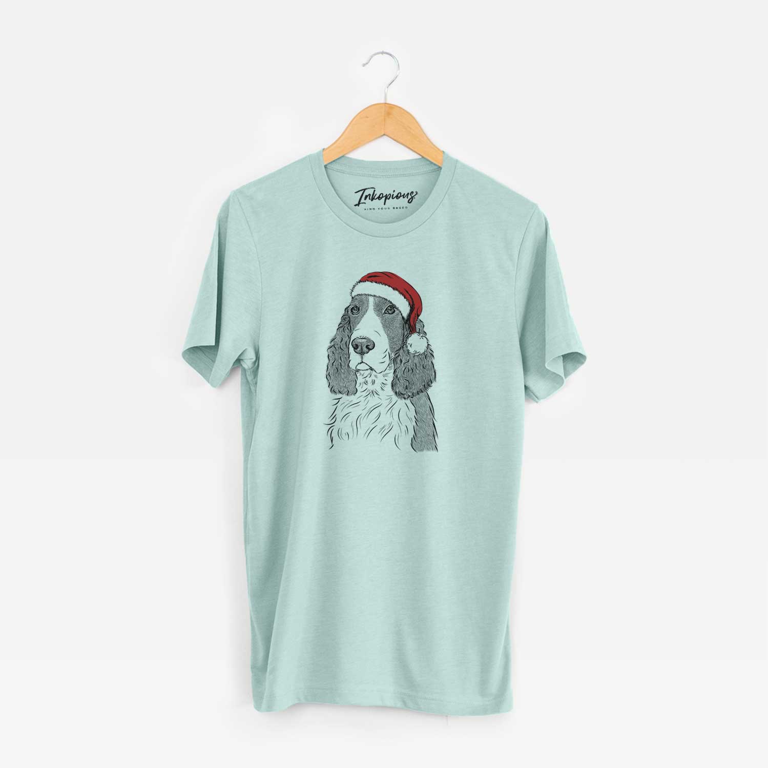 Santa Quincy the English Springer Spaniel - Unisex Crewneck