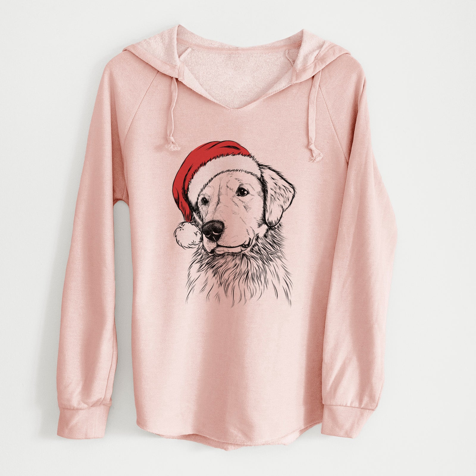 Santa Quinn the Golden Retriever - Cali Wave Hooded Sweatshirt
