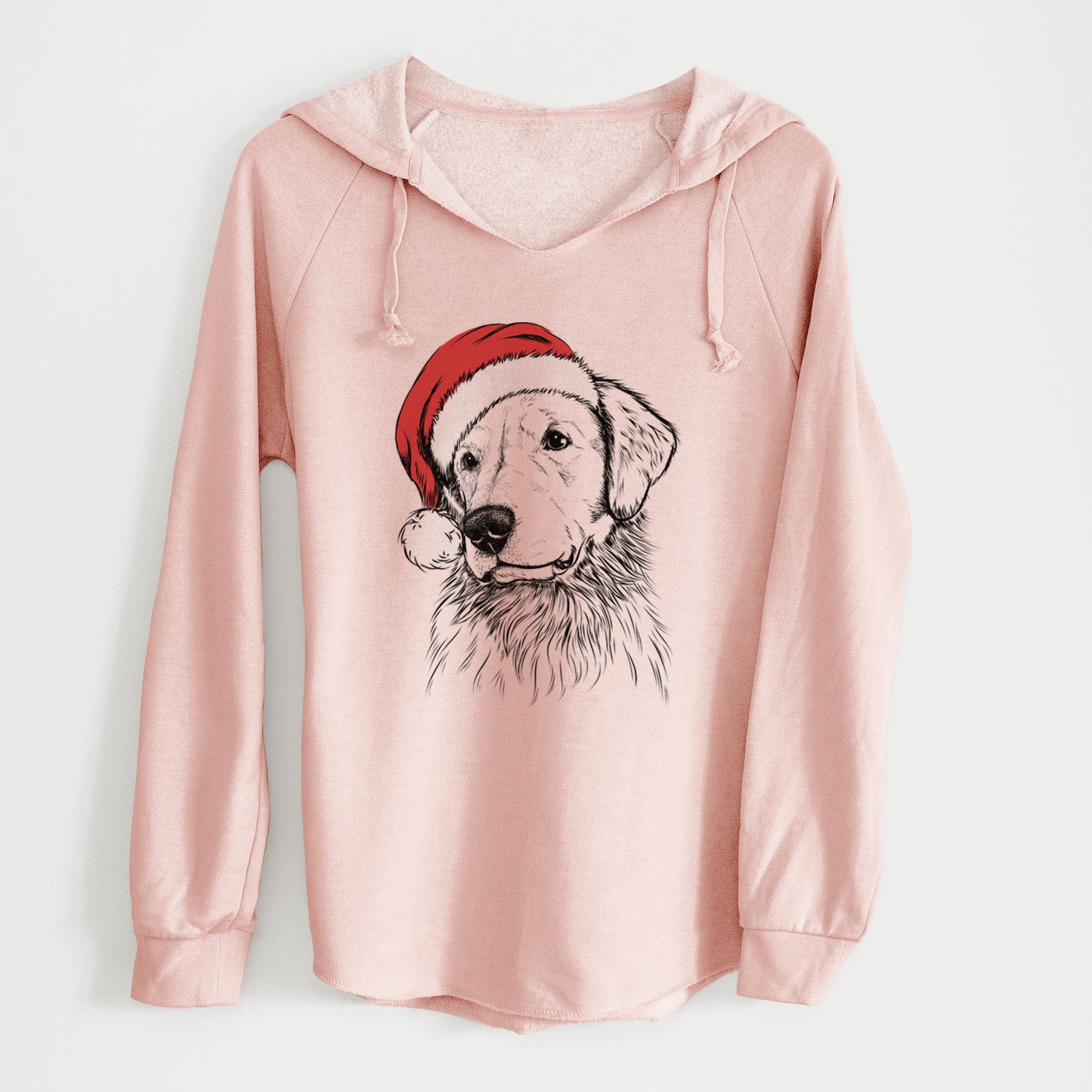 Santa Quinn the Golden Retriever - Cali Wave Hooded Sweatshirt