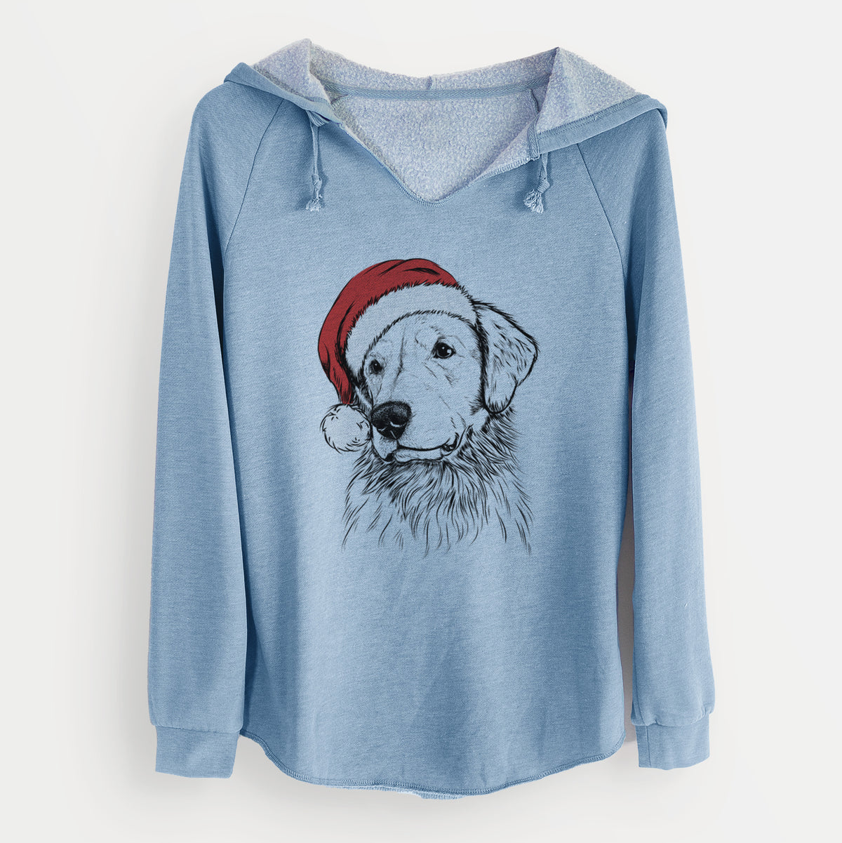 Santa Quinn the Golden Retriever - Cali Wave Hooded Sweatshirt