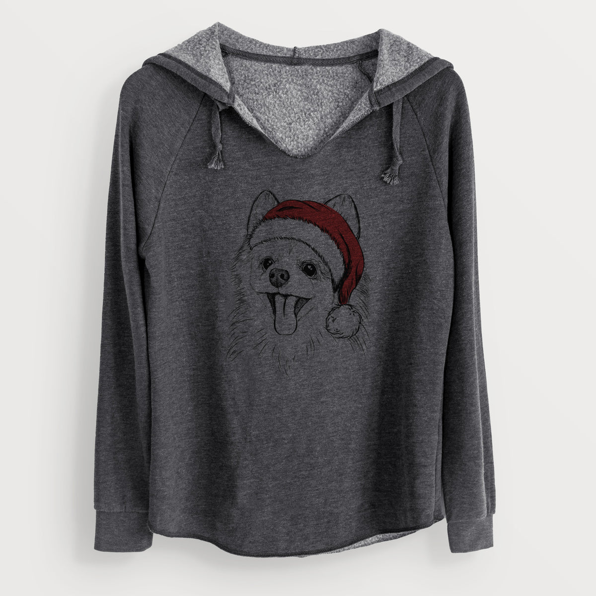 Santa Quinn the Pomeranian - Cali Wave Hooded Sweatshirt