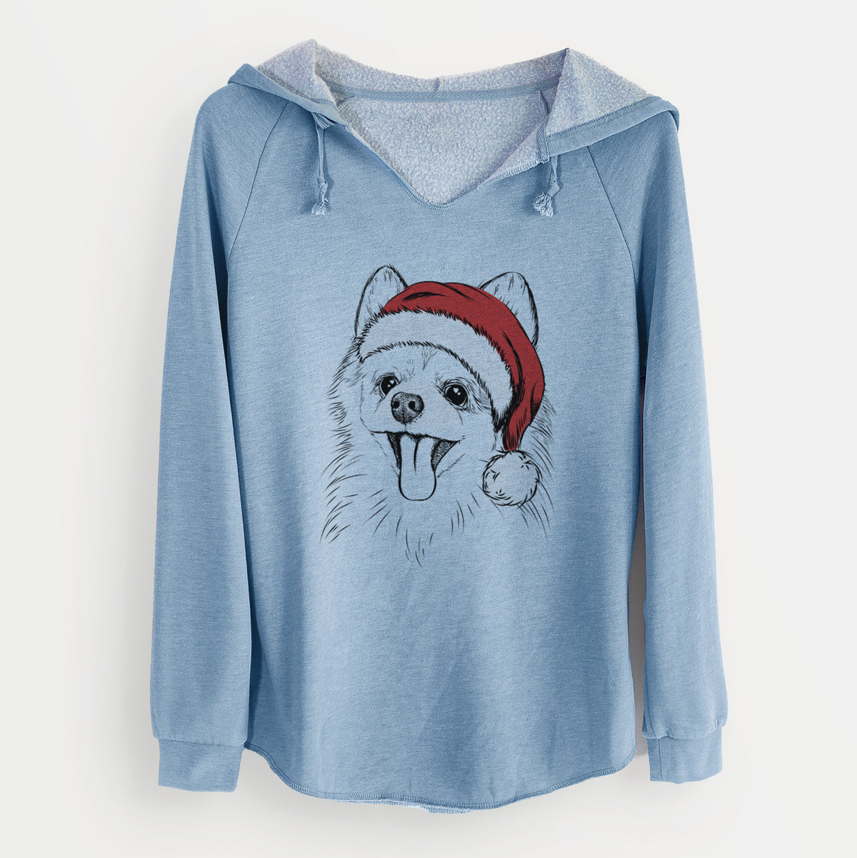 Santa Quinn the Pomeranian - Cali Wave Hooded Sweatshirt