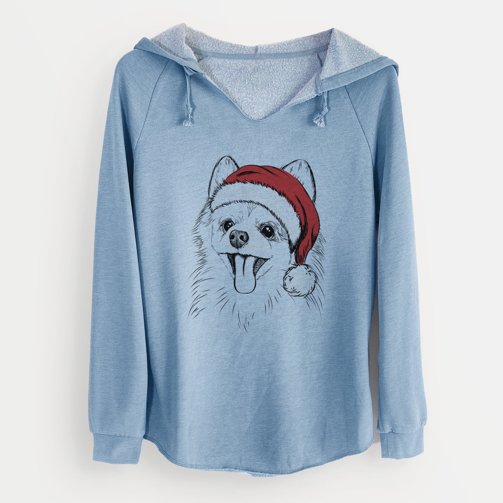 Santa Quinn the Pomeranian - Cali Wave Hooded Sweatshirt