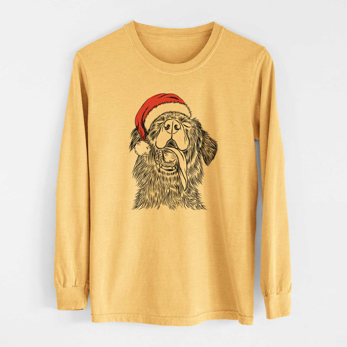 Santa Quint the Mixed Breed - Heavyweight 100% Cotton Long Sleeve