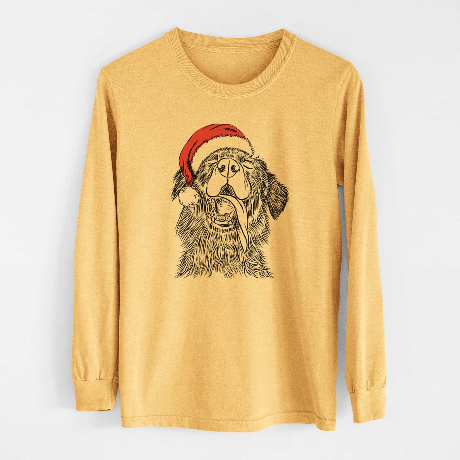 Santa Quint the Mixed Breed - Heavyweight 100% Cotton Long Sleeve