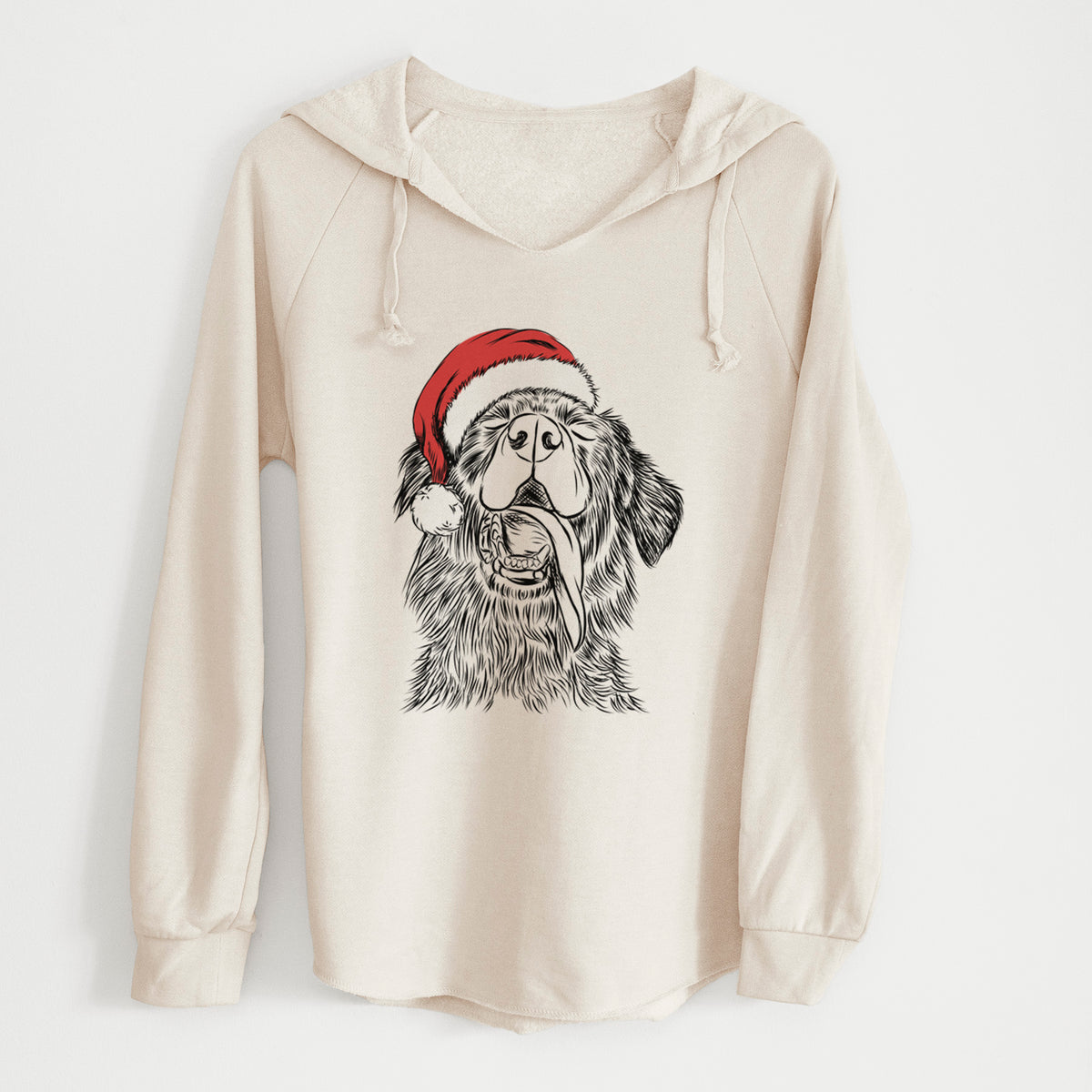 Santa Quint the Mixed Breed - Cali Wave Hooded Sweatshirt
