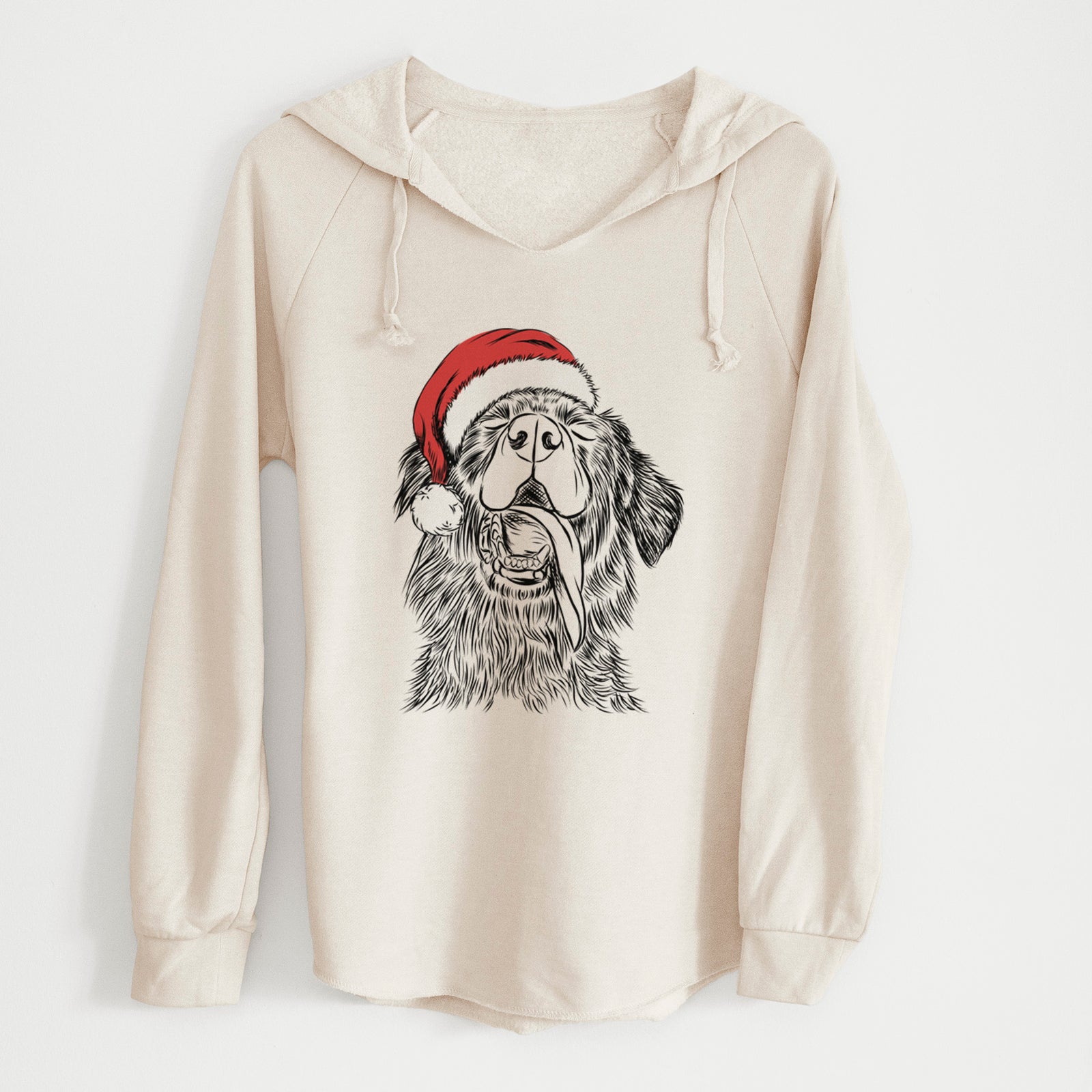 Santa Quint the Mixed Breed - Cali Wave Hooded Sweatshirt