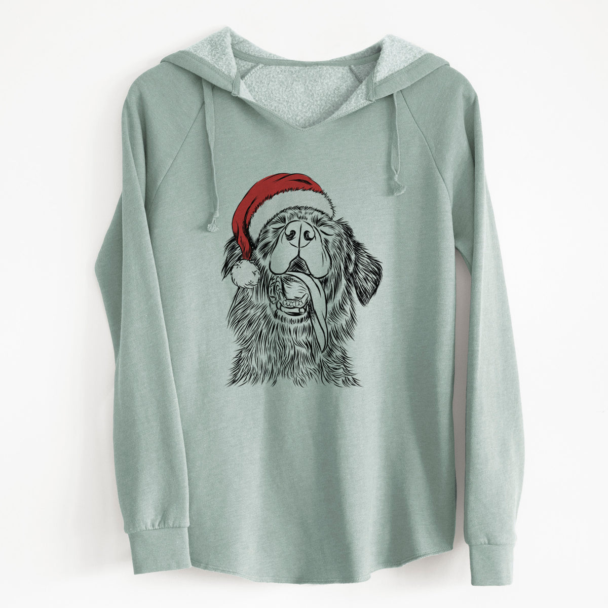 Santa Quint the Mixed Breed - Cali Wave Hooded Sweatshirt