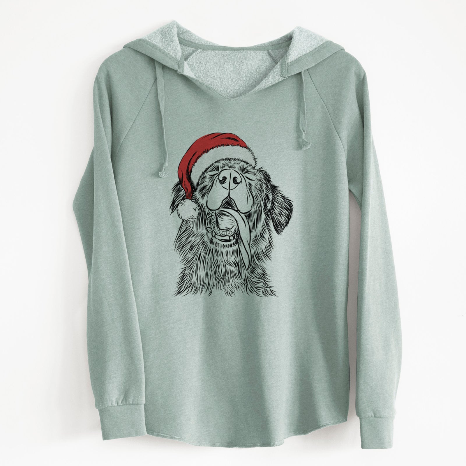 Santa Quint the Mixed Breed - Cali Wave Hooded Sweatshirt