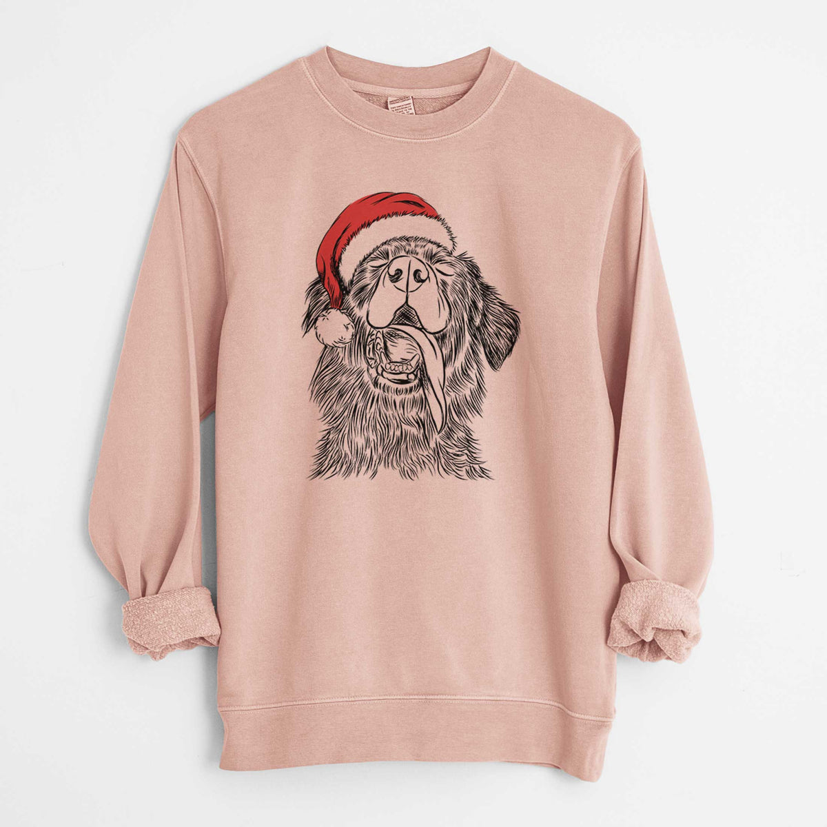 Santa Quint the Mixed Breed - Unisex Pigment Dyed Crew Sweatshirt