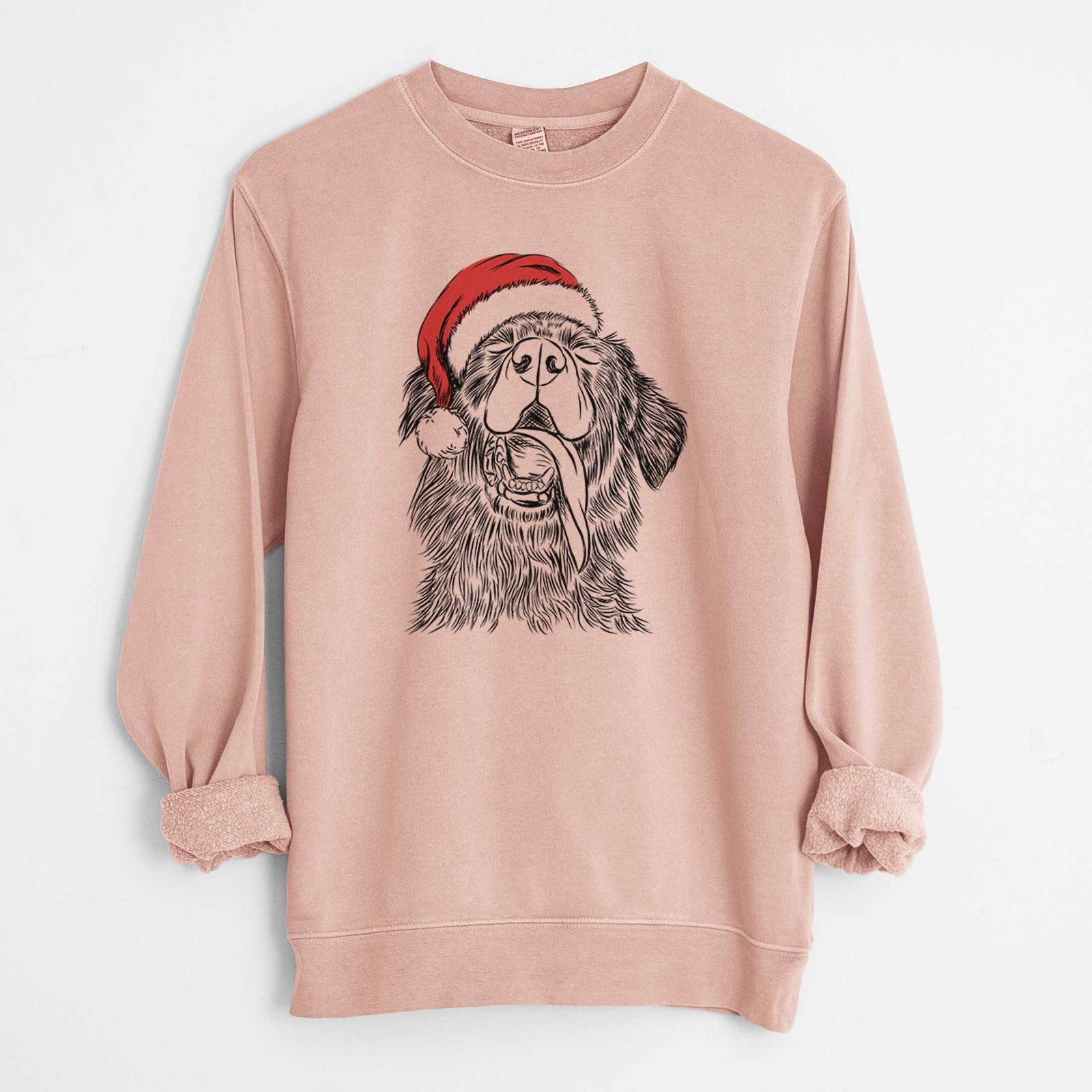 Santa Quint the Mixed Breed - Unisex Pigment Dyed Crew Sweatshirt