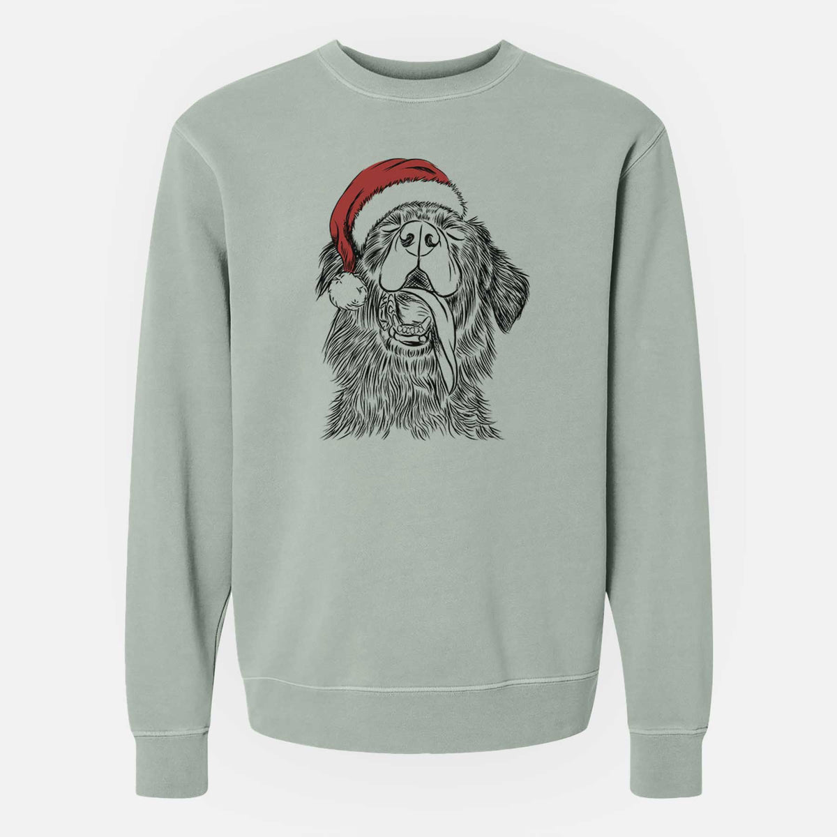 Santa Quint the Mixed Breed - Unisex Pigment Dyed Crew Sweatshirt
