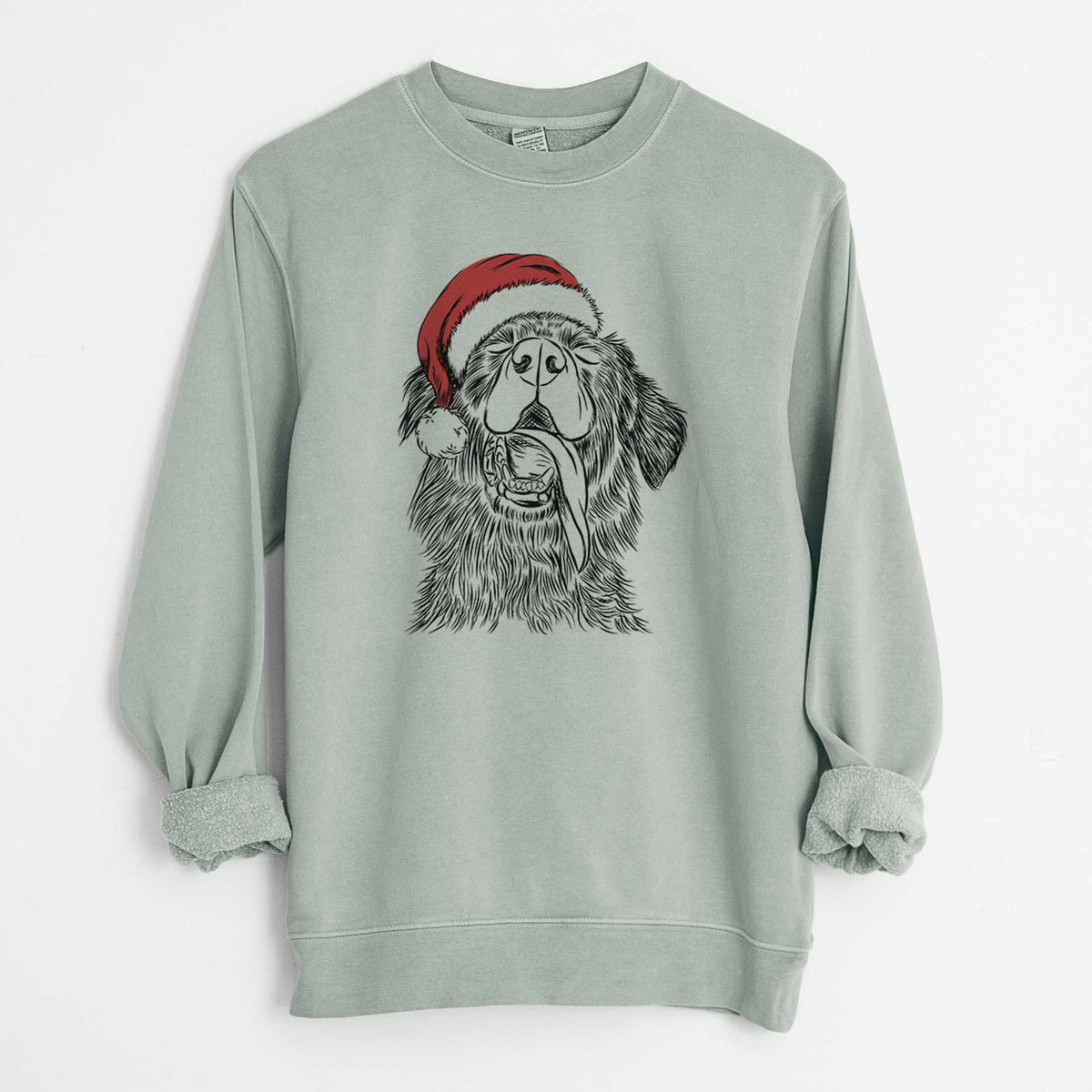 Santa Quint the Mixed Breed - Unisex Pigment Dyed Crew Sweatshirt