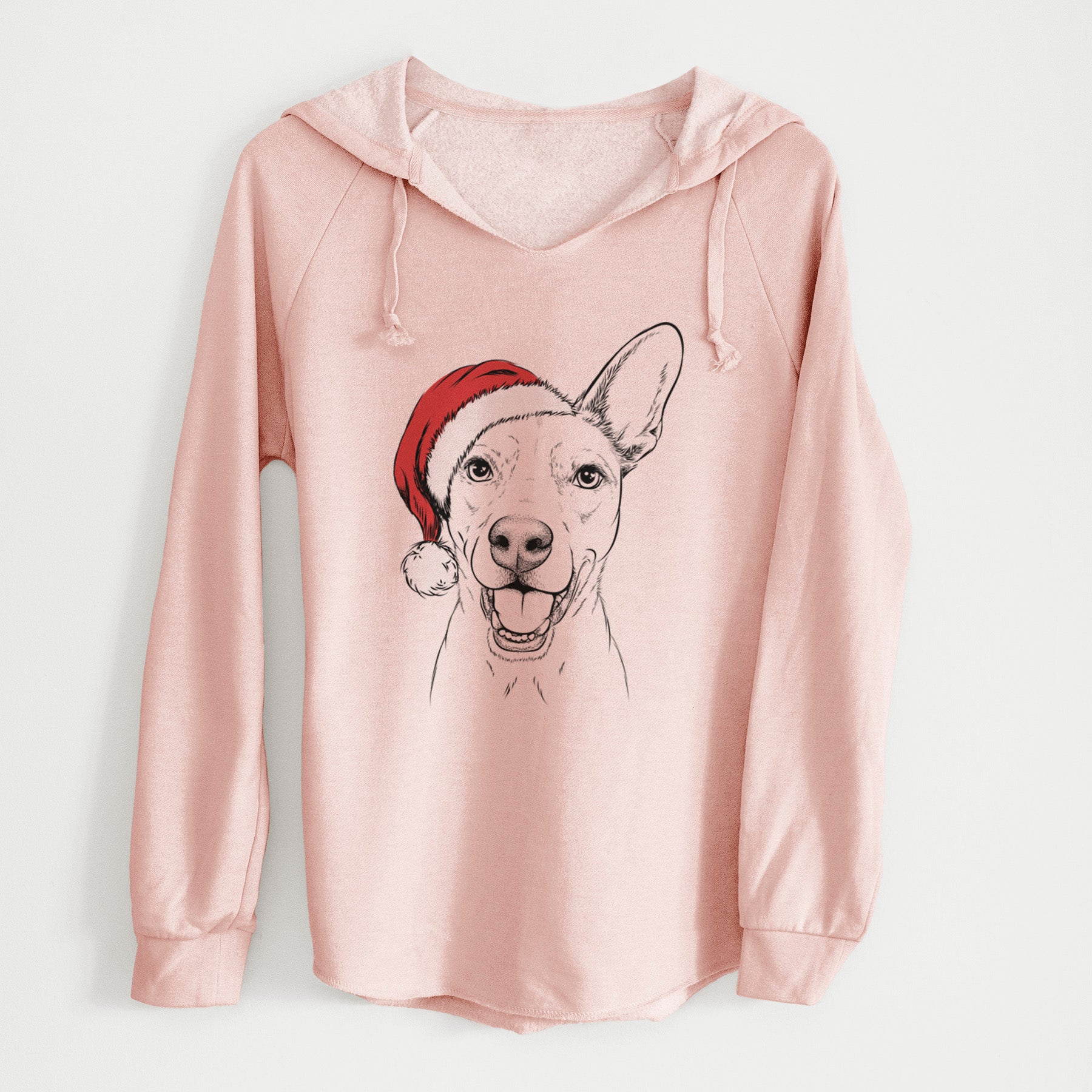 Santa Radar the Pitbull Mix - Cali Wave Hooded Sweatshirt