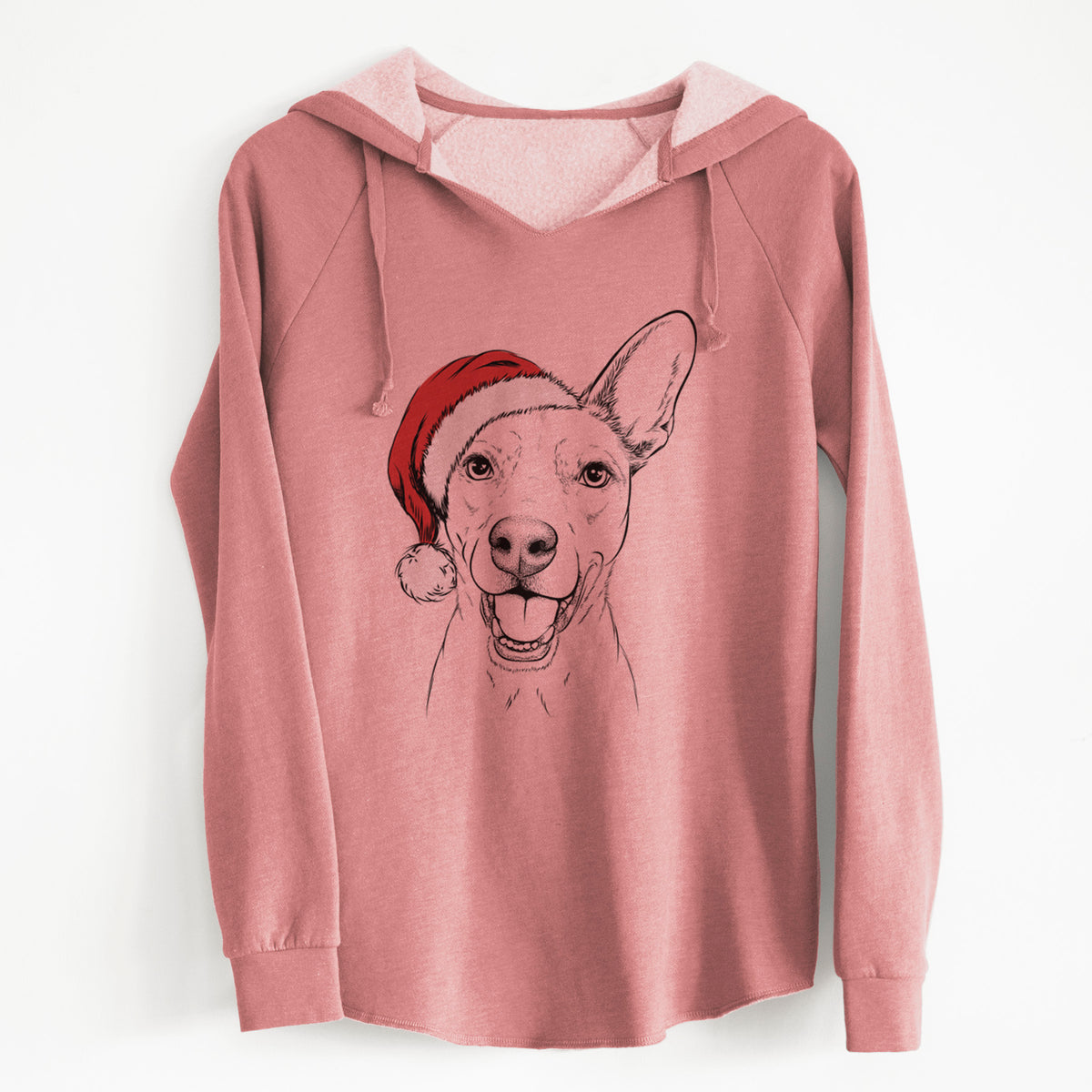 Santa Radar the Pitbull Mix - Cali Wave Hooded Sweatshirt