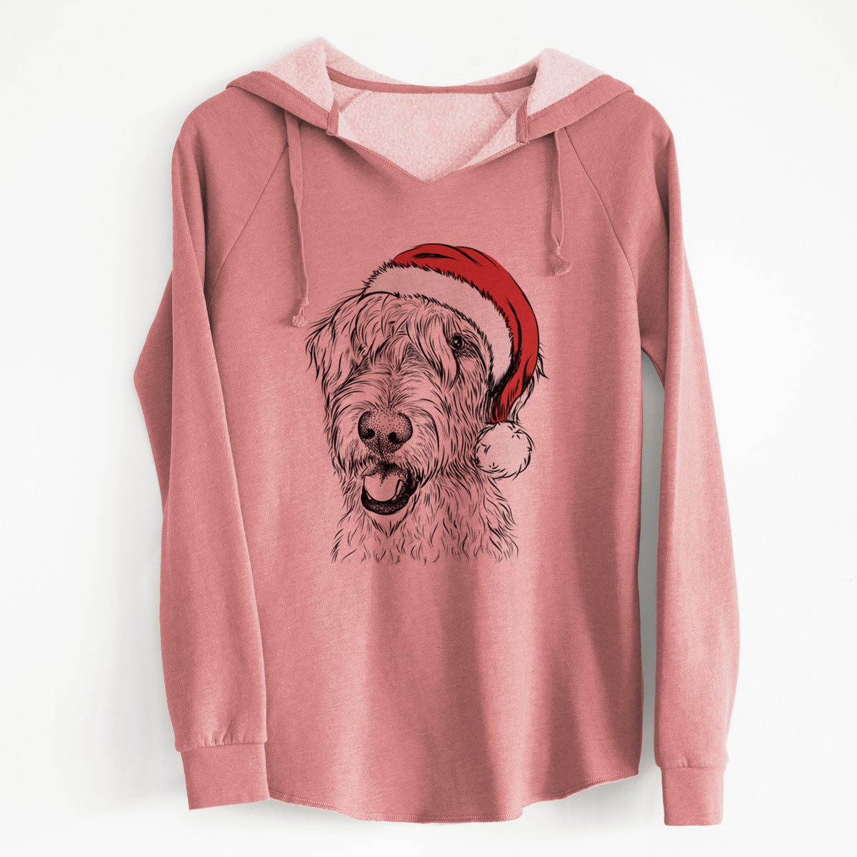 Santa Ragnar the Irish Wolfhound - Cali Wave Hooded Sweatshirt