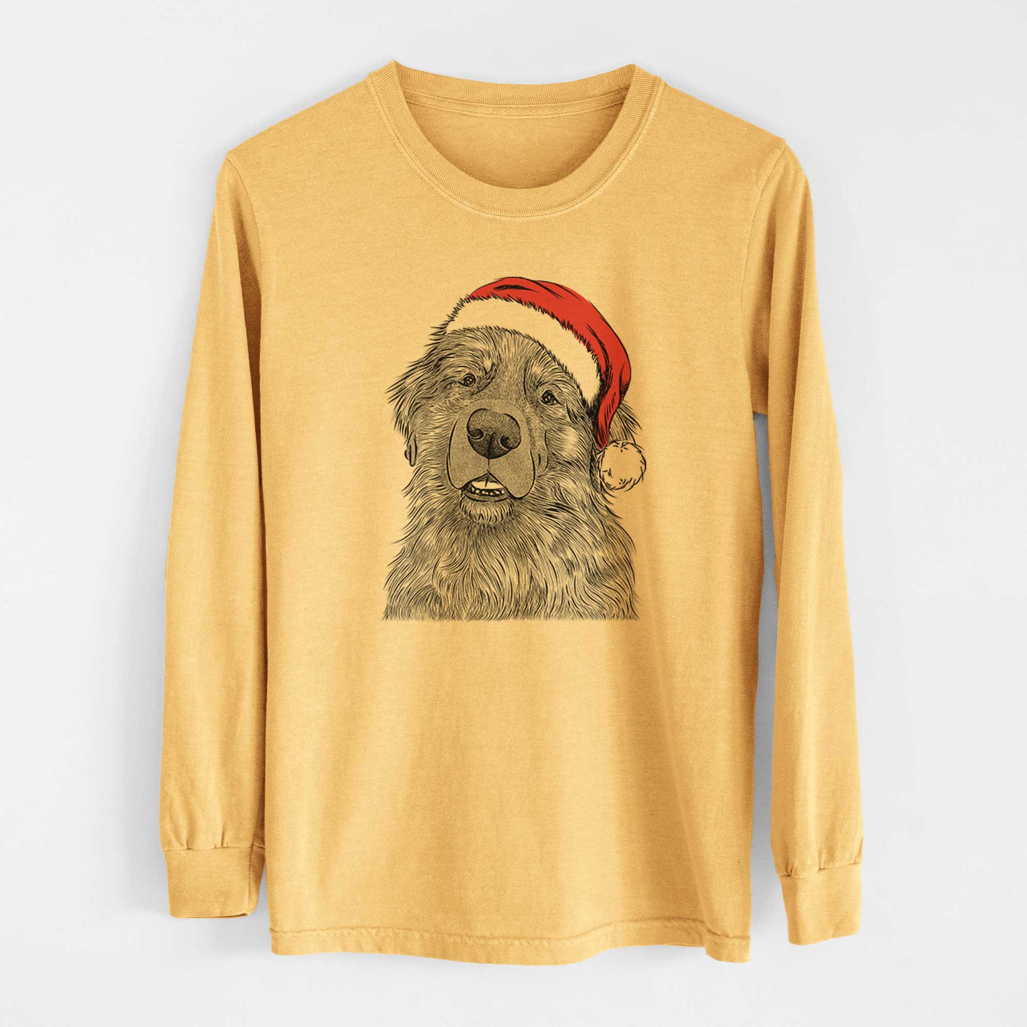 Santa Ralph the Leonberger - Heavyweight 100% Cotton Long Sleeve