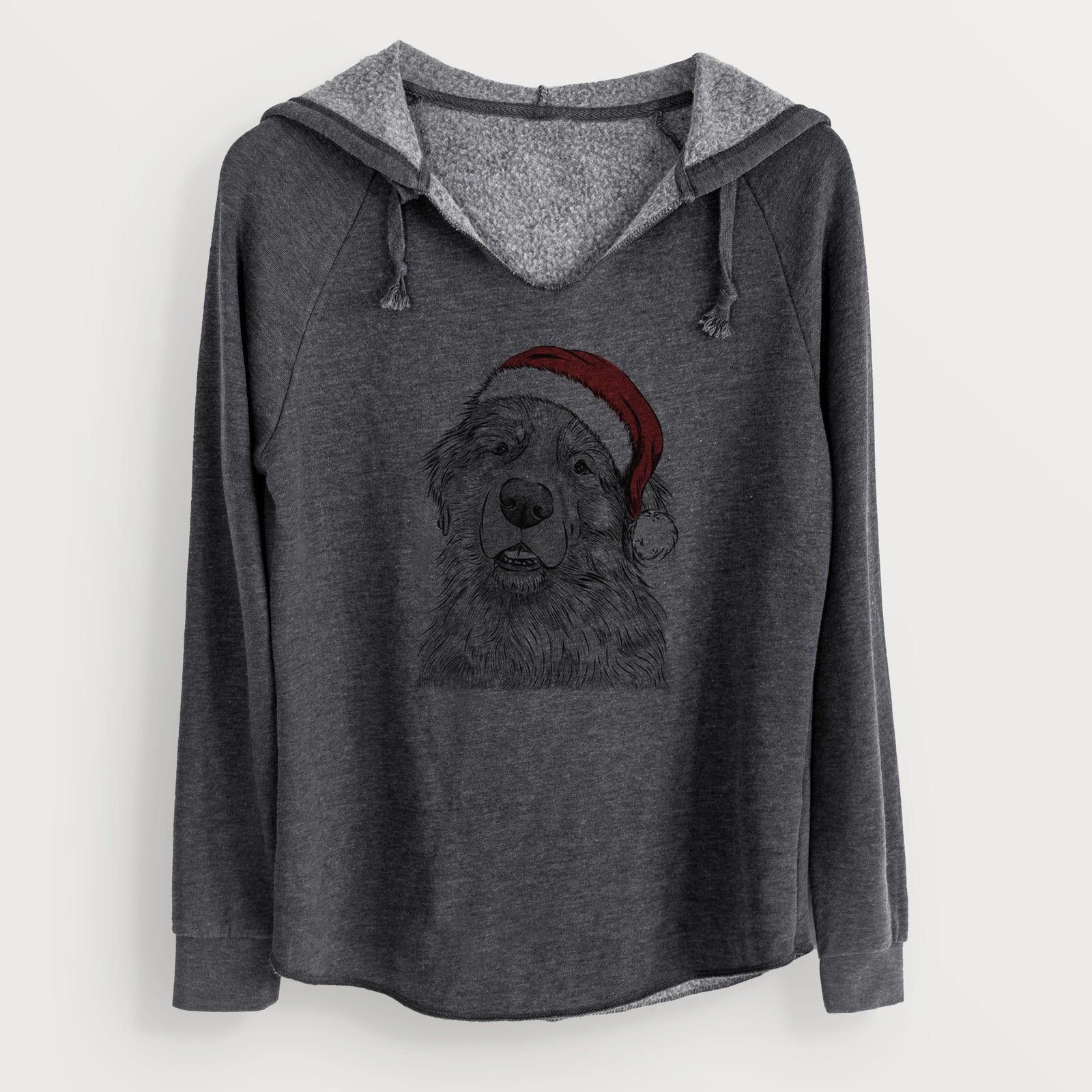 Santa Ralph the Leonberger - Cali Wave Hooded Sweatshirt