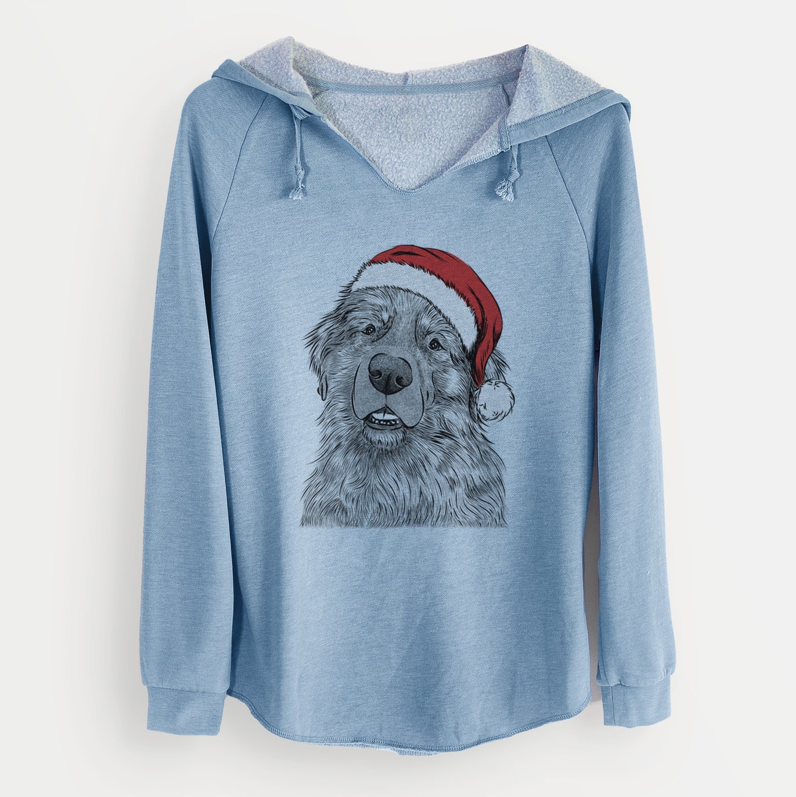 Santa Ralph the Leonberger - Cali Wave Hooded Sweatshirt
