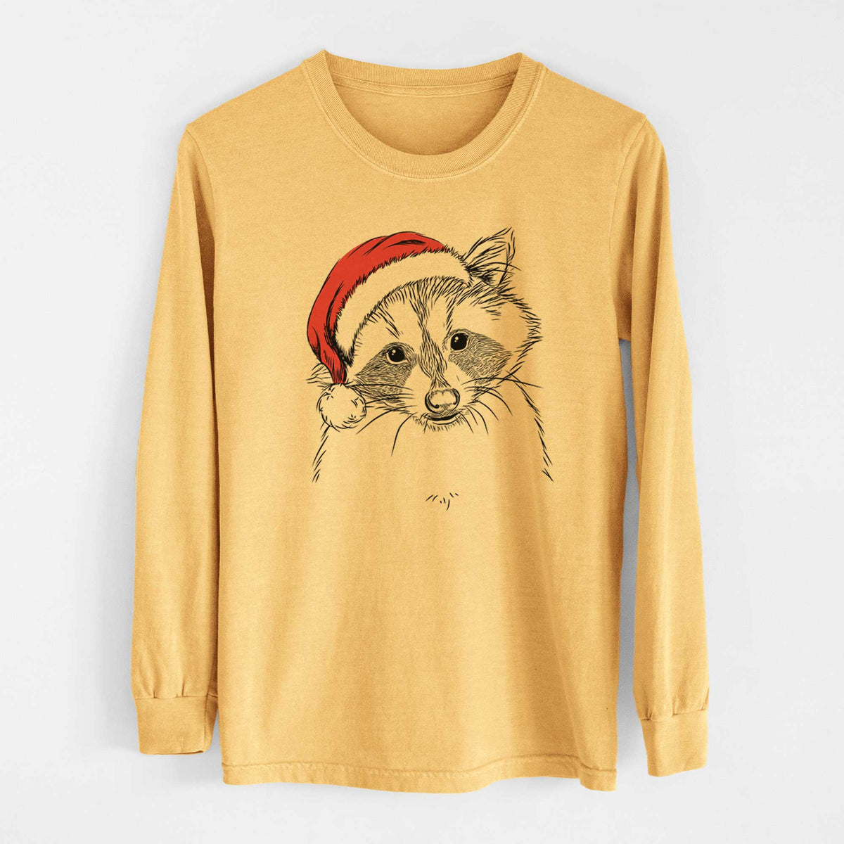 Santa Randy the Raccoon - Heavyweight 100% Cotton Long Sleeve