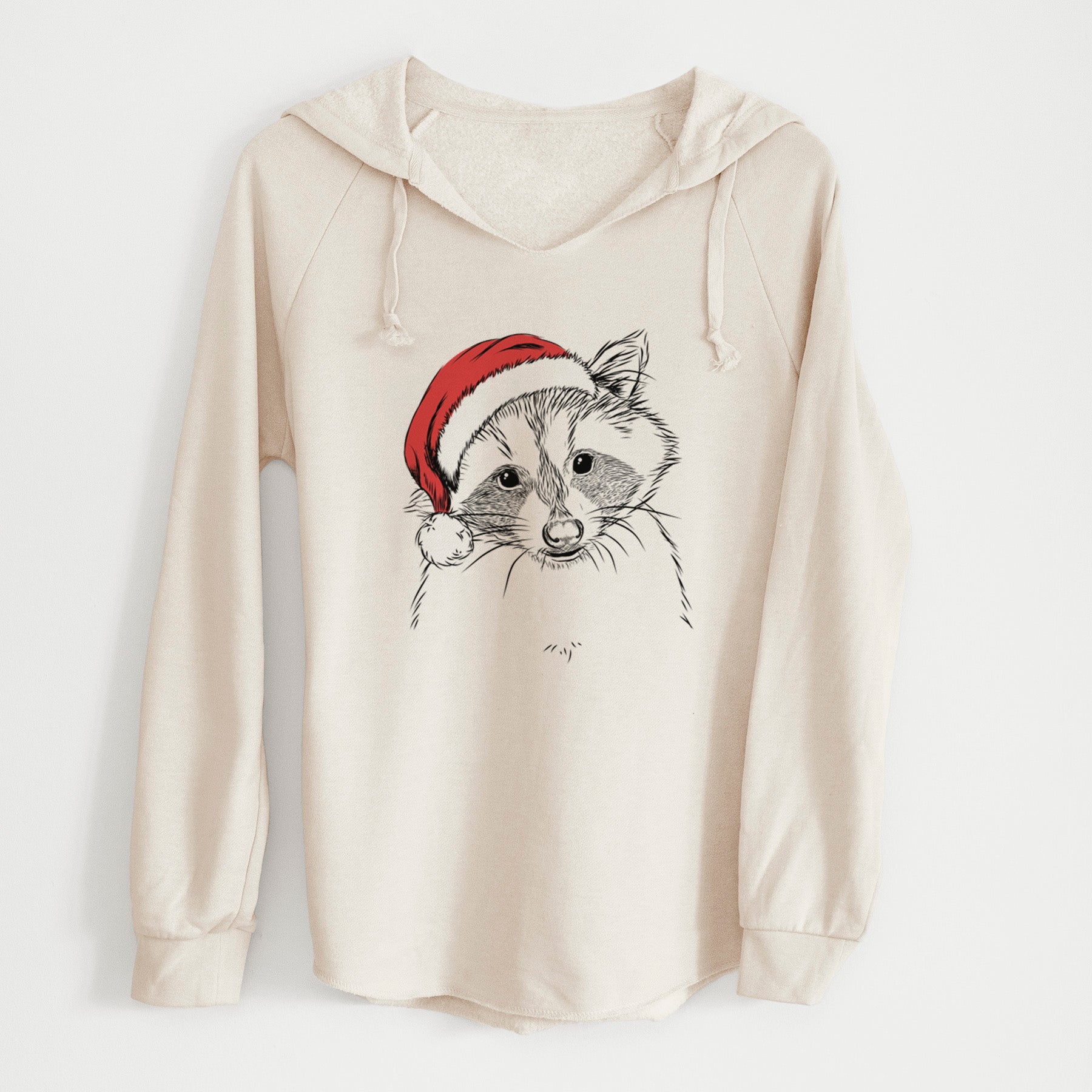 Santa Randy the Raccoon - Cali Wave Hooded Sweatshirt