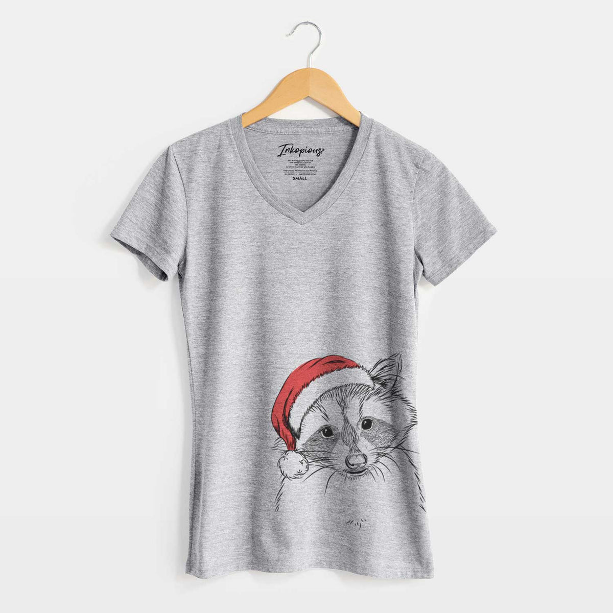 Santa Randy the Raccoon - Women's V-neck Shirt
