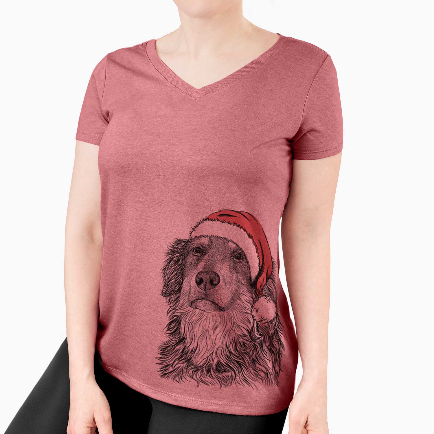 Santa Ranger the Mixed Breed - Women's V-neck Shirt