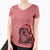 Santa Ranger the Mixed Breed - Women's V-neck Shirt