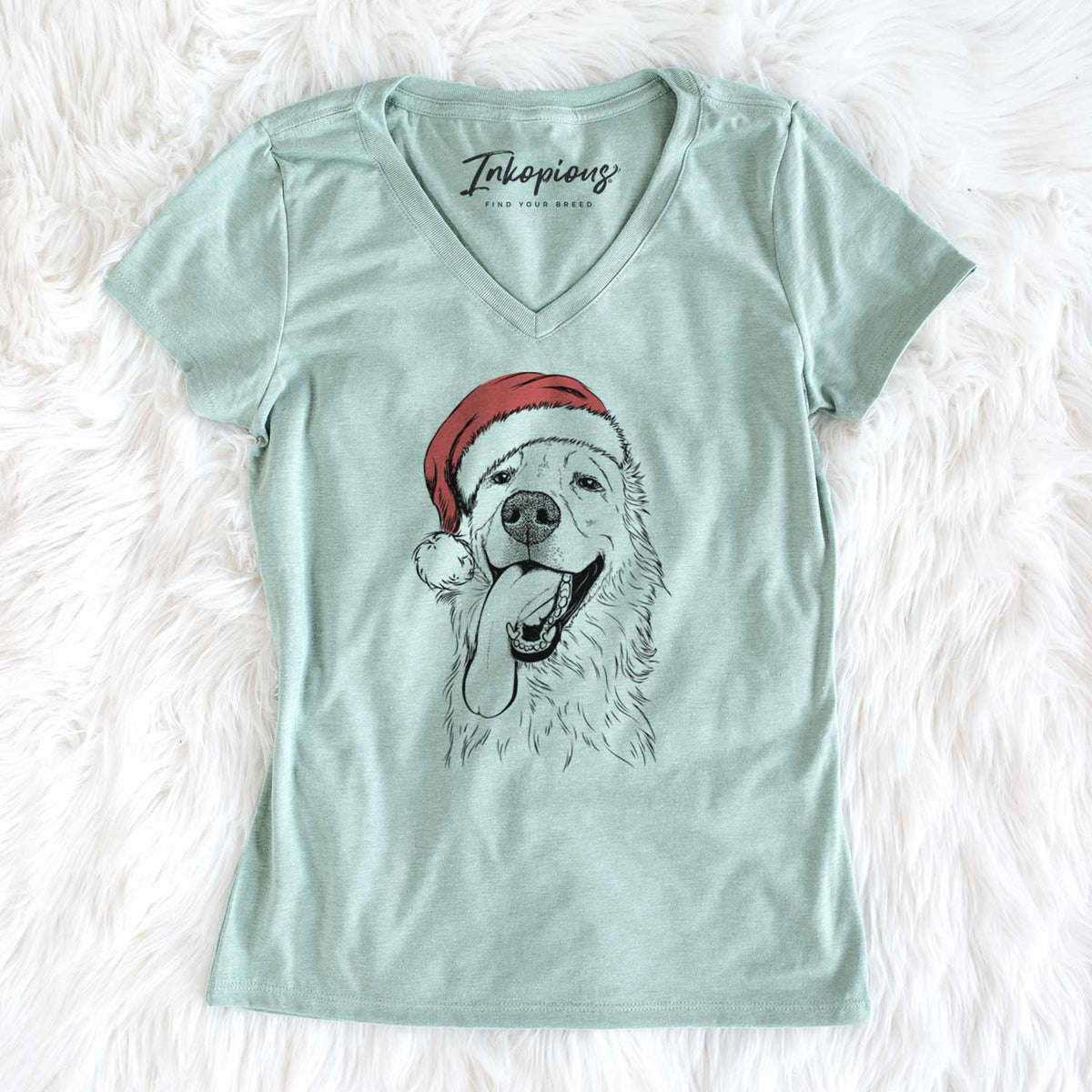 Santa Ranger the Mixed Breed - Women's V-neck Shirt