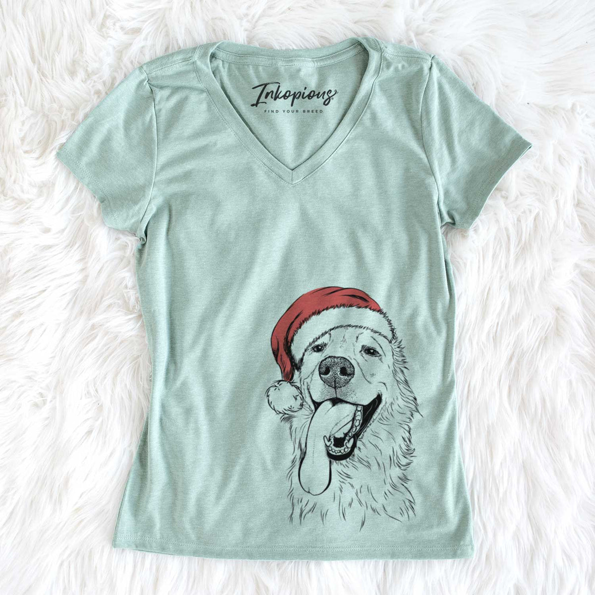 Santa Ranger the Mixed Breed - Women&#39;s V-neck Shirt