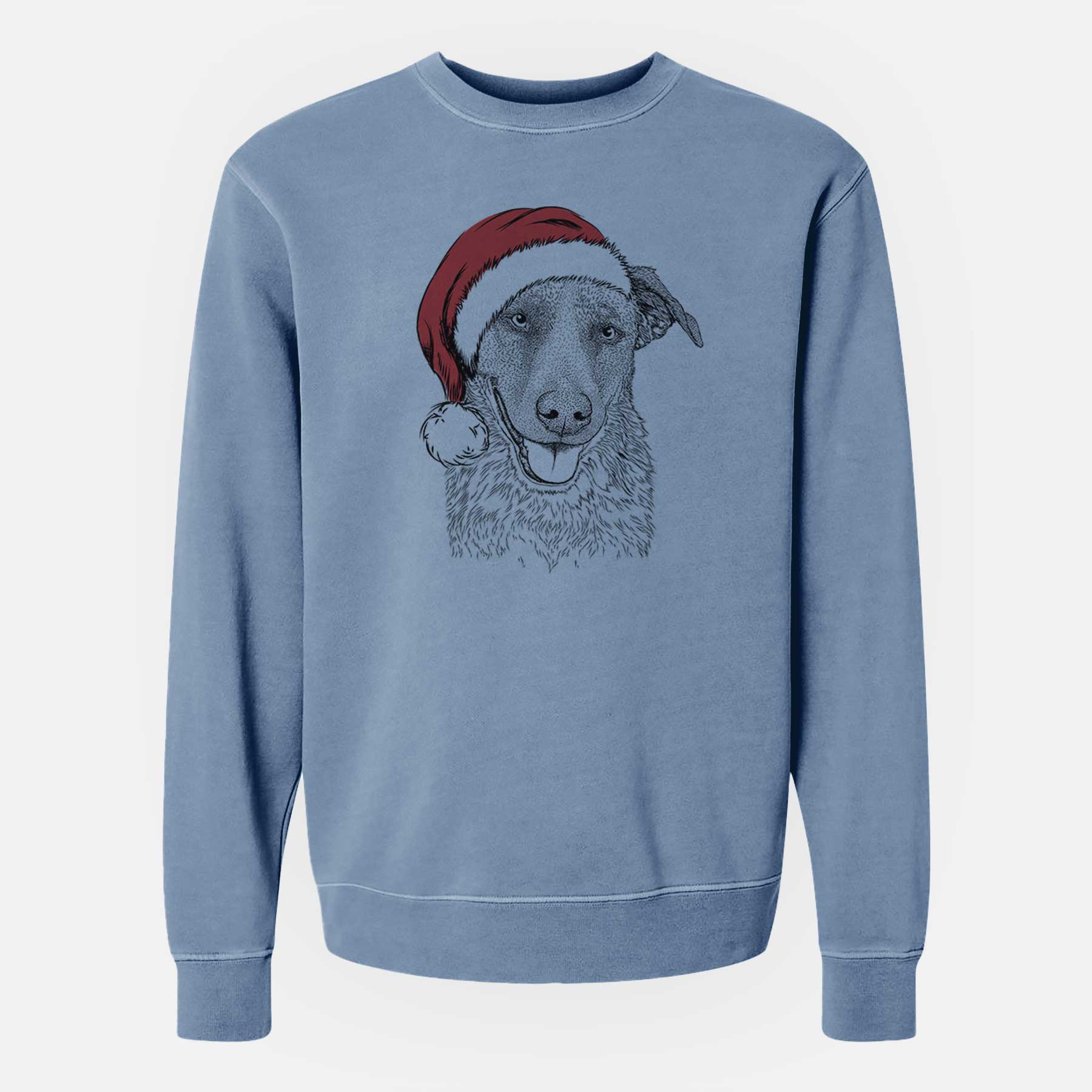 Santa Reef the Mixed Breed - Unisex Pigment Dyed Crew Sweatshirt