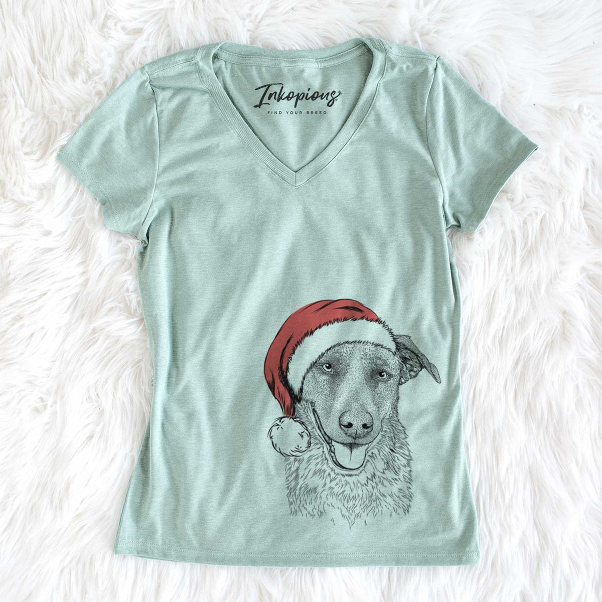 Santa Reef the Mixed Breed - Women&#39;s V-neck Shirt