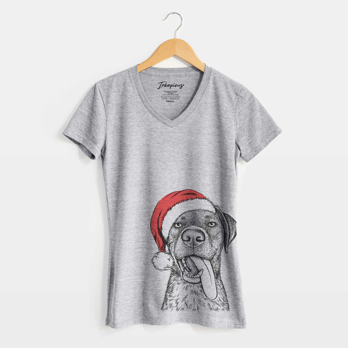 Santa Reese the Mixed Breed - Women's V-neck Shirt