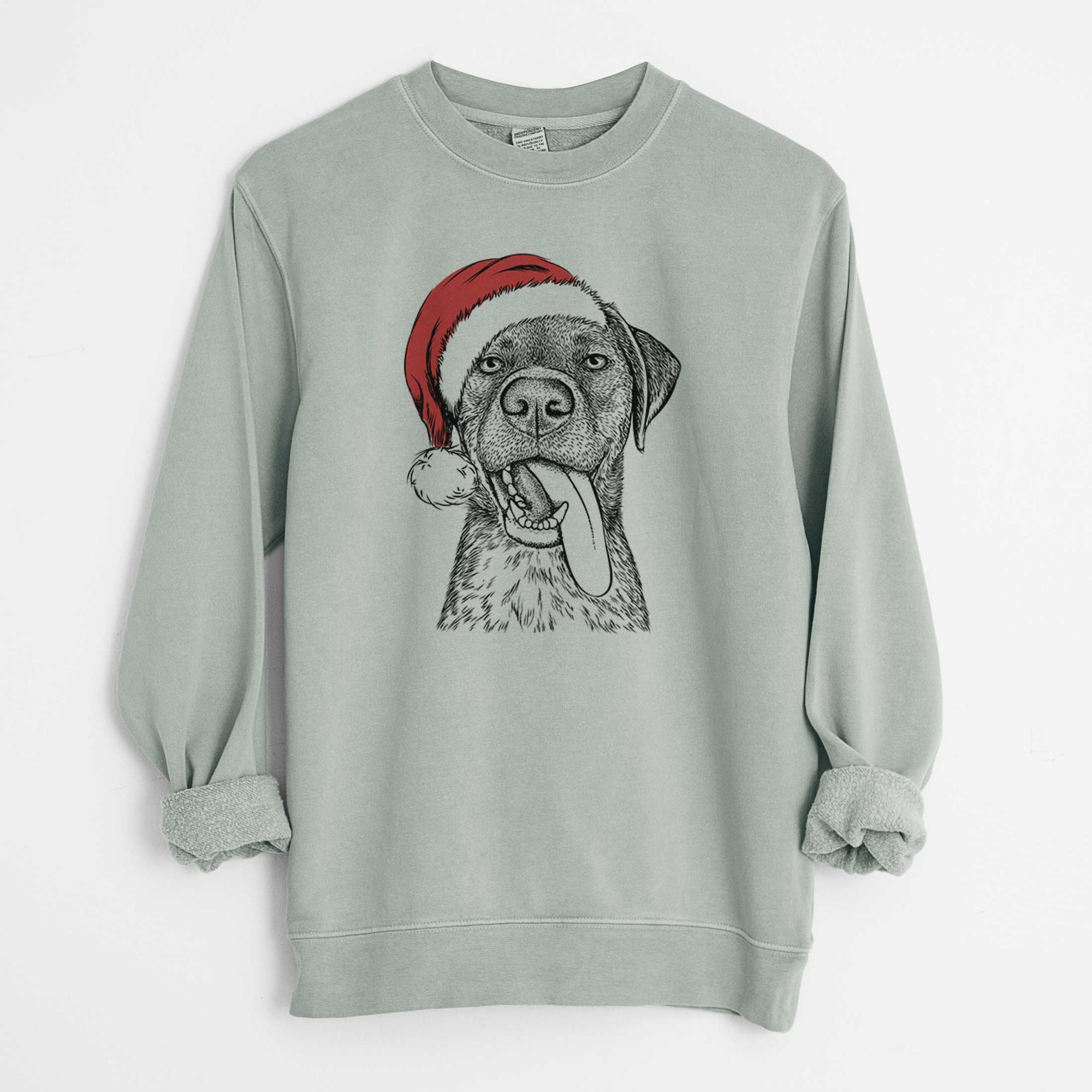 Santa Reese the Mixed Breed - Unisex Pigment Dyed Crew Sweatshirt