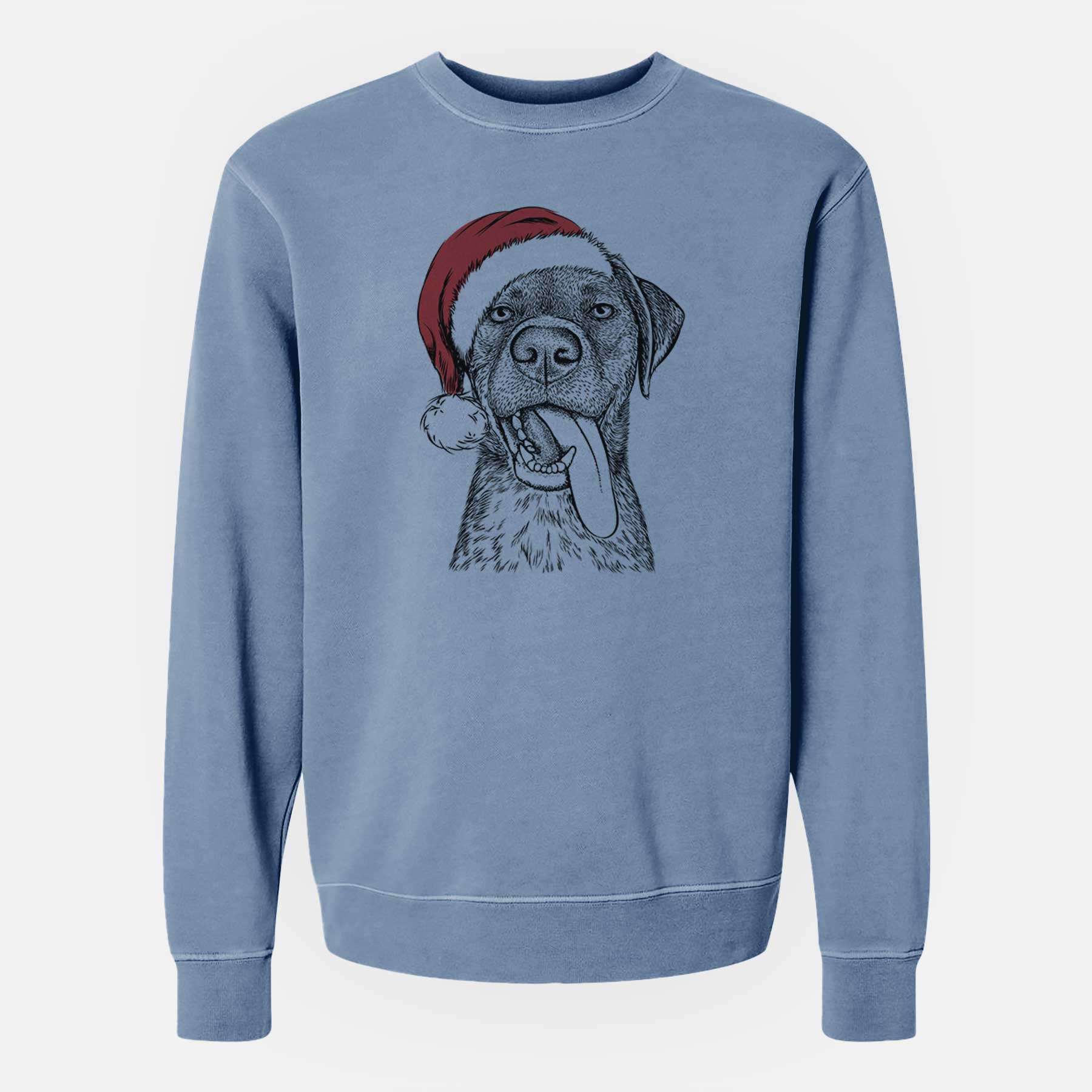 Santa Reese the Mixed Breed - Unisex Pigment Dyed Crew Sweatshirt