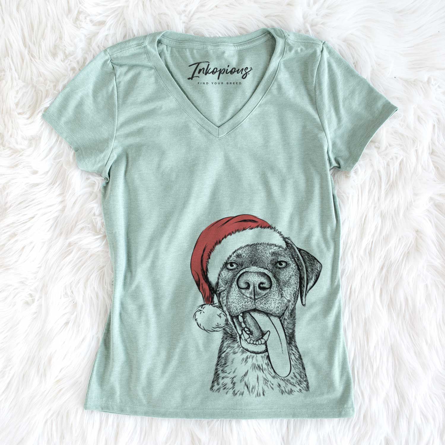 Santa Reese the Mixed Breed - Women's V-neck Shirt