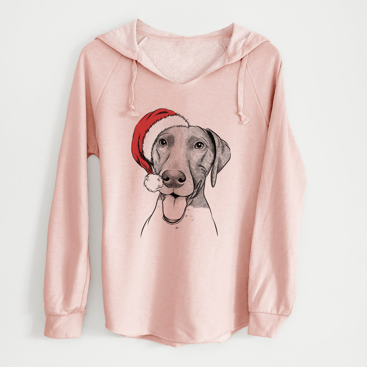 Santa Remi the German Shorthaired Pointer - Cali Wave Hooded Sweatshirt