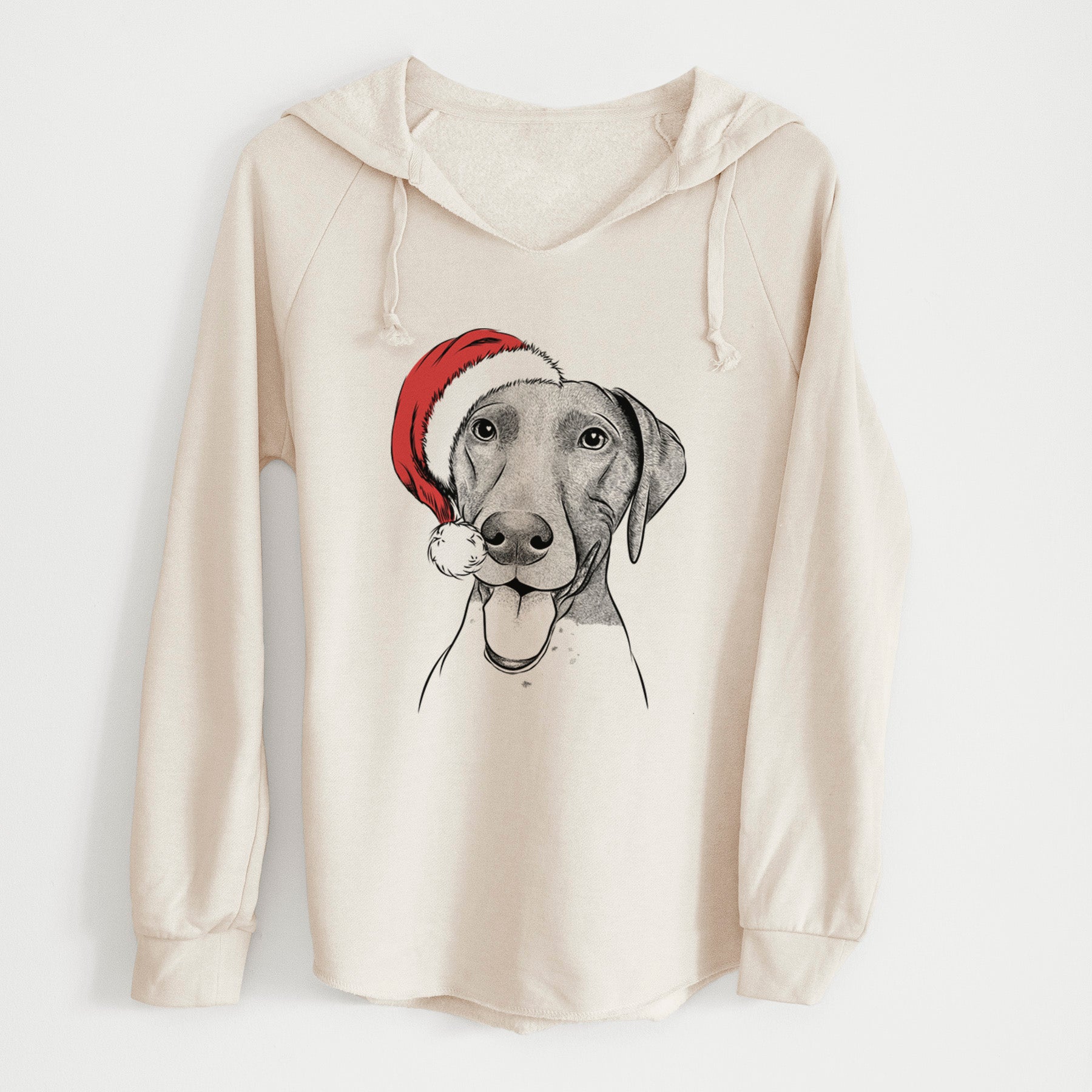 Santa Remi the German Shorthaired Pointer - Cali Wave Hooded Sweatshirt