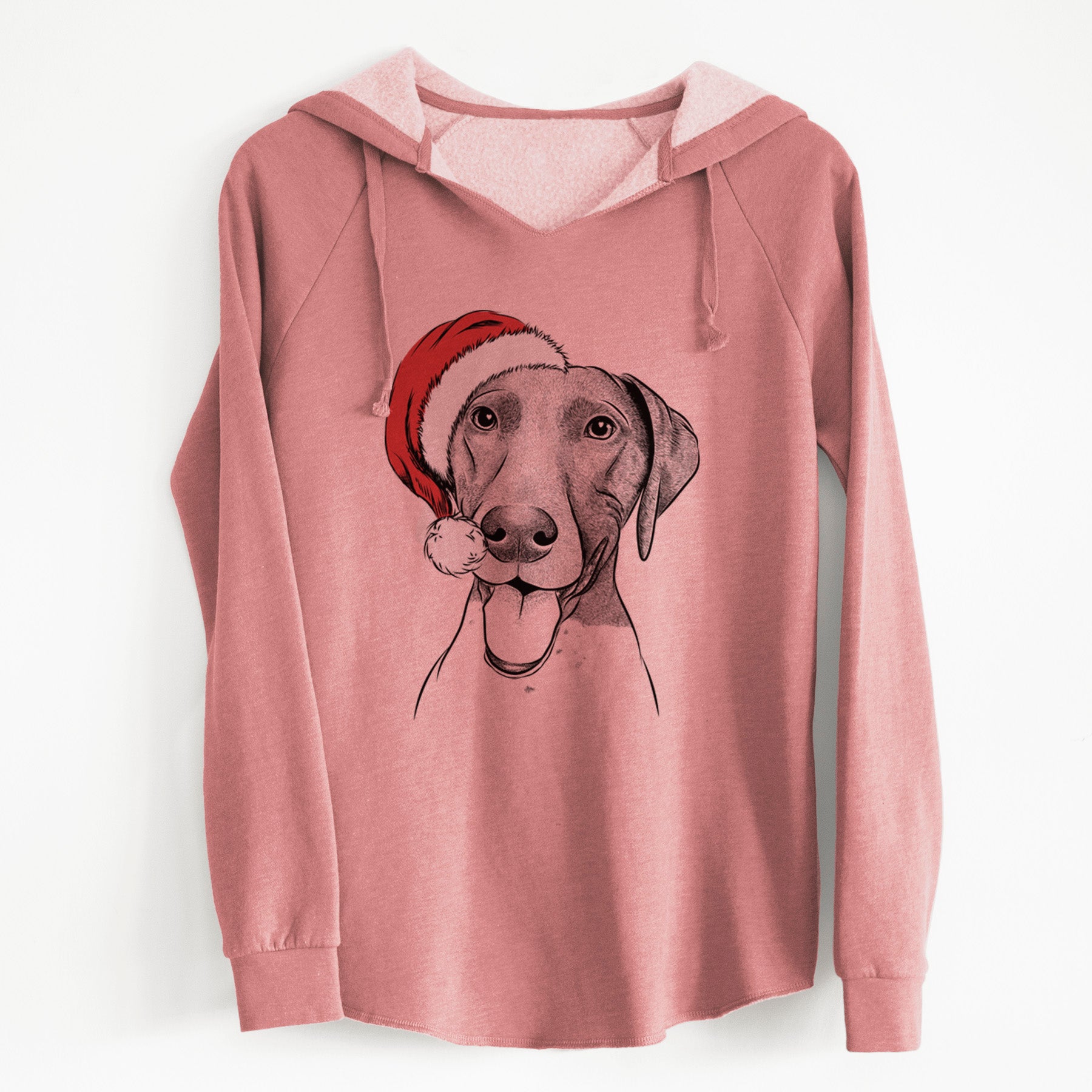 Santa Remi the German Shorthaired Pointer - Cali Wave Hooded Sweatshirt