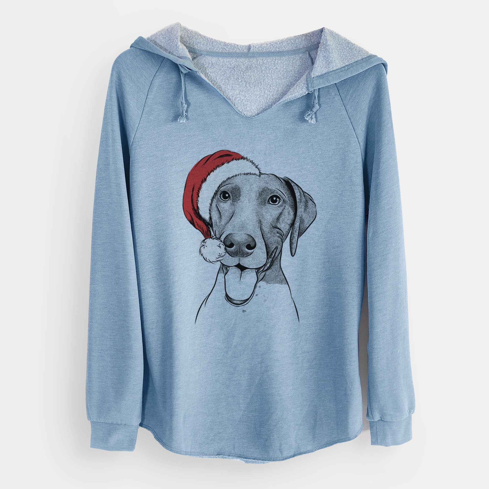 Santa Remi the German Shorthaired Pointer - Cali Wave Hooded Sweatshirt