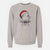 Santa Remington the Bedlington Terrier - Unisex Pigment Dyed Crew Sweatshirt