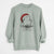 Santa Remington the Bedlington Terrier - Unisex Pigment Dyed Crew Sweatshirt