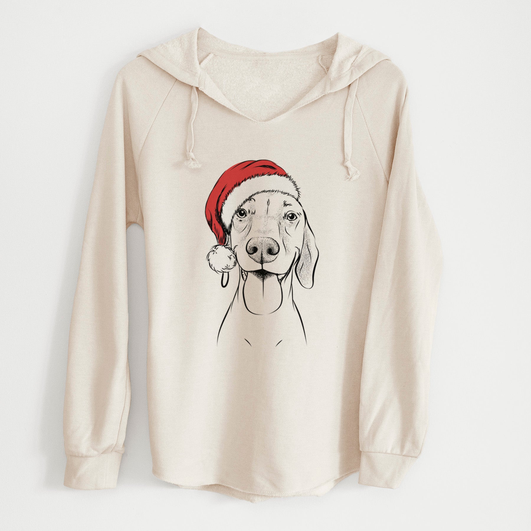 Santa Remington the Vizsla - Cali Wave Hooded Sweatshirt