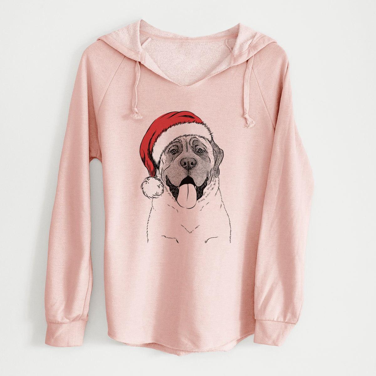 Santa Remmie the English Mastiff - Cali Wave Hooded Sweatshirt