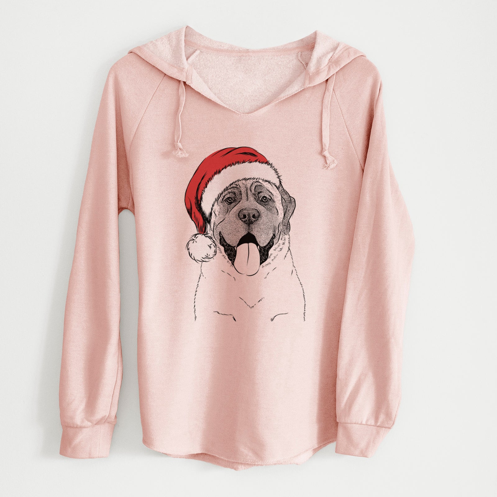 Santa Remmie the English Mastiff - Cali Wave Hooded Sweatshirt
