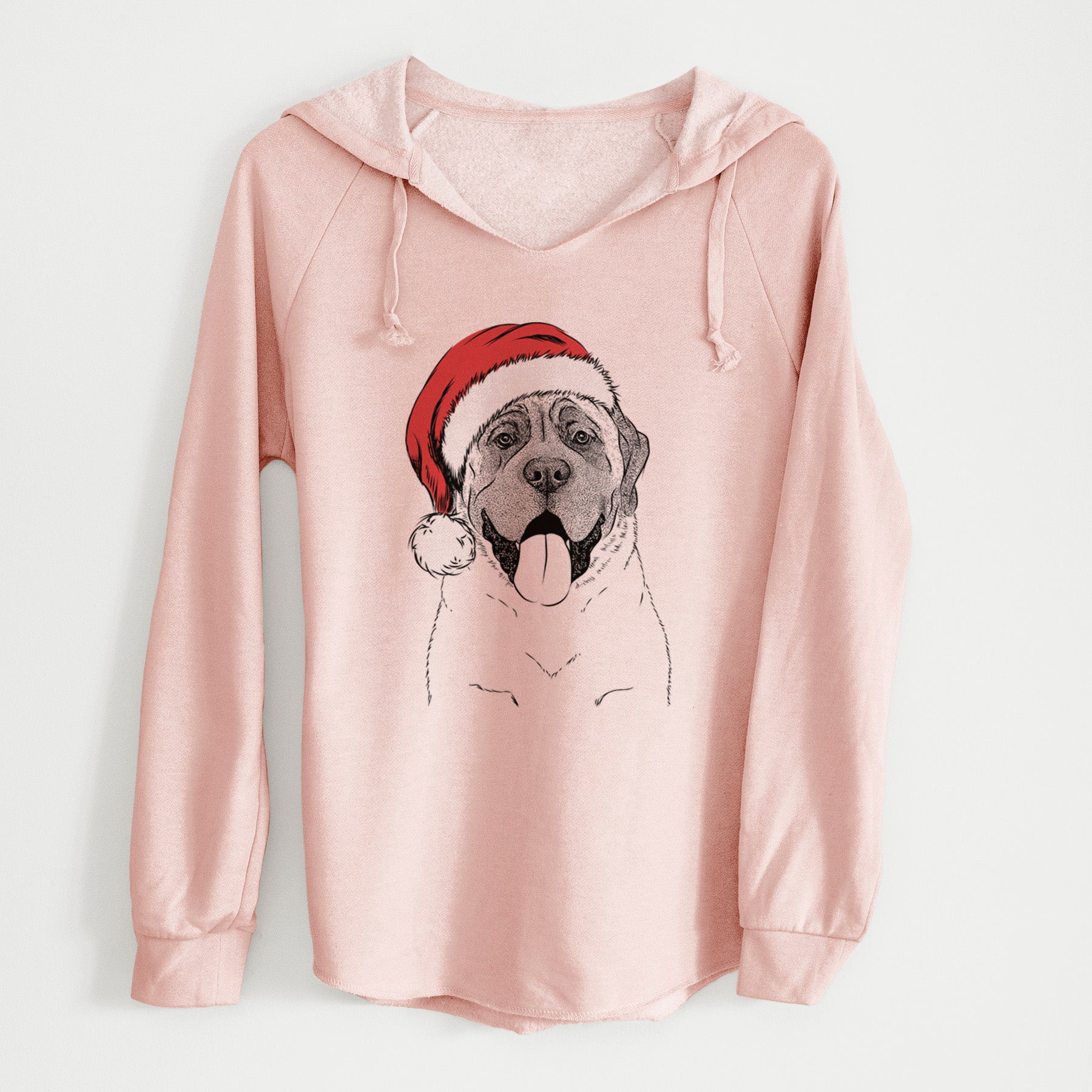Santa Remmie the English Mastiff - Cali Wave Hooded Sweatshirt