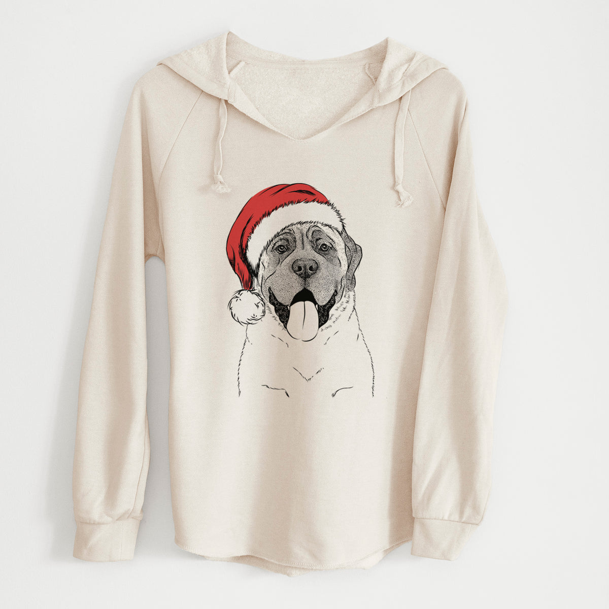 Santa Remmie the English Mastiff - Cali Wave Hooded Sweatshirt