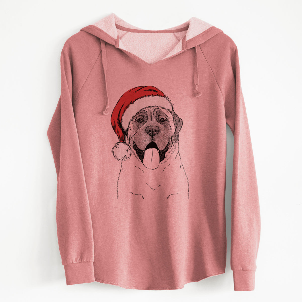 Santa Remmie the English Mastiff - Cali Wave Hooded Sweatshirt