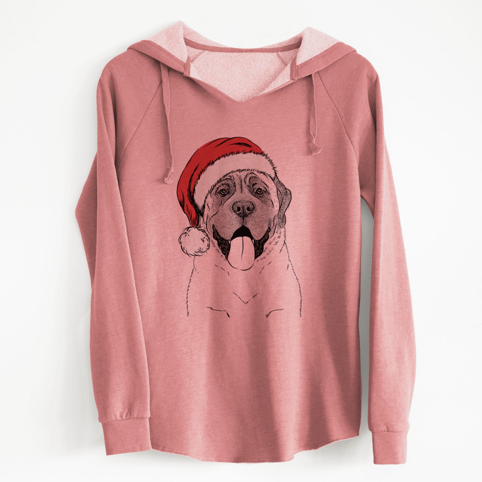 Santa Remmie the English Mastiff - Cali Wave Hooded Sweatshirt
