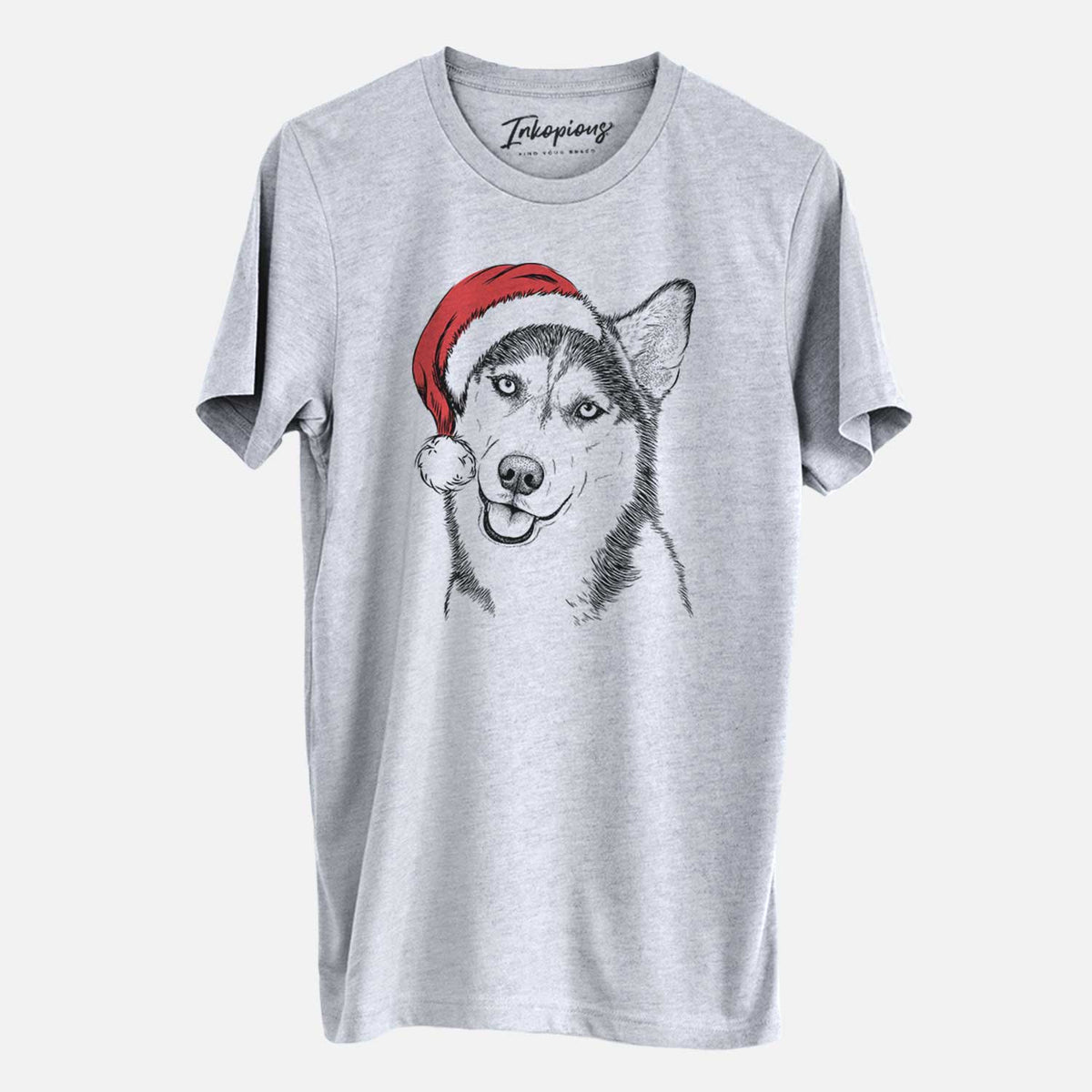 Santa Remmie the Siberian Husky - Unisex Crewneck